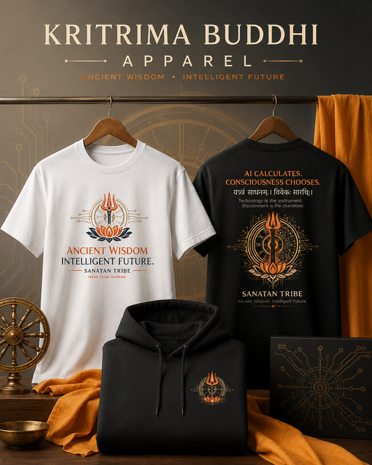 Kritrima Buddhi Apparel | AI-Inspired T-Shirts & Hoodies by Sanatan Tribe