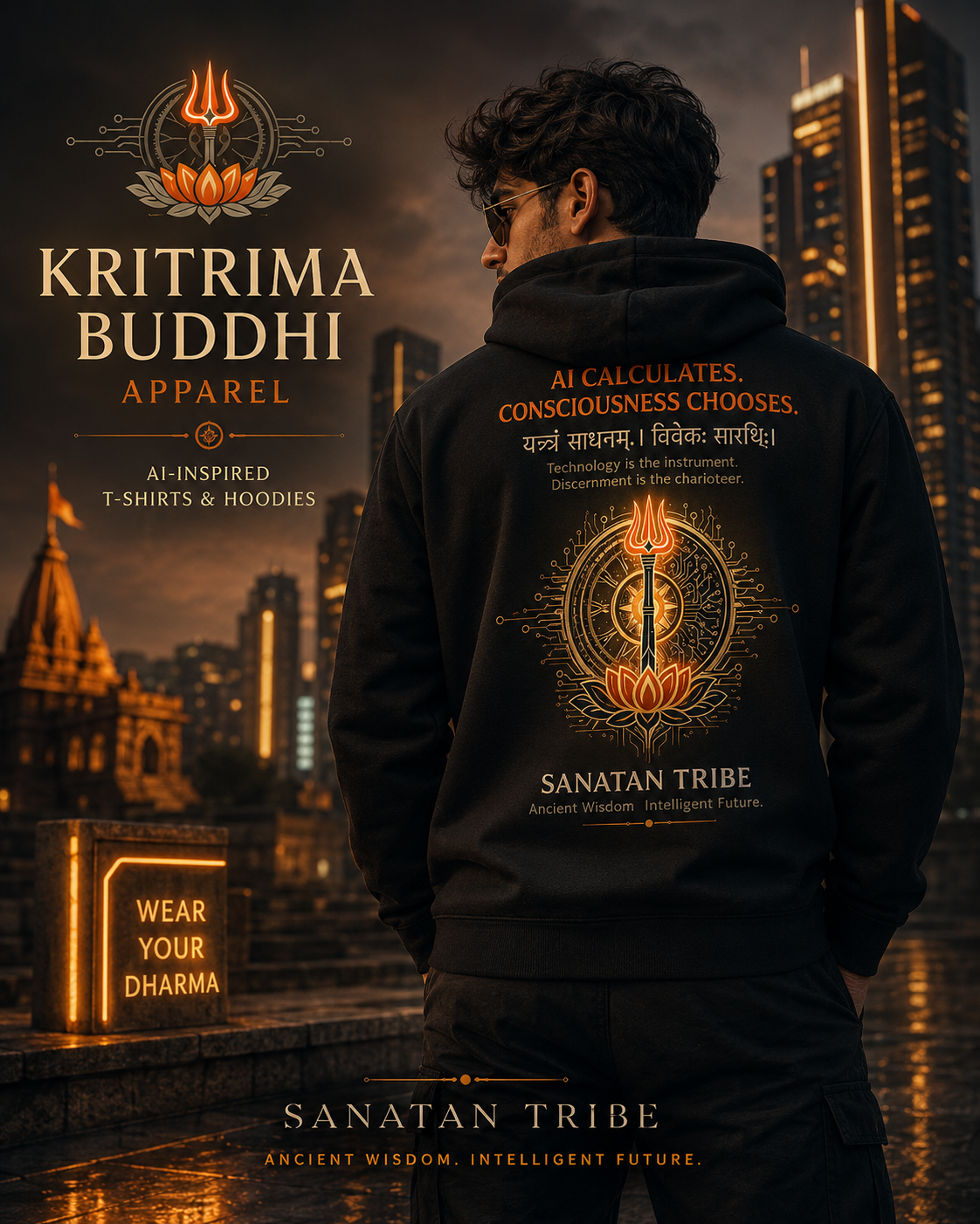 Kritrima Buddhi Apparel — AI-Inspired T-Shirts