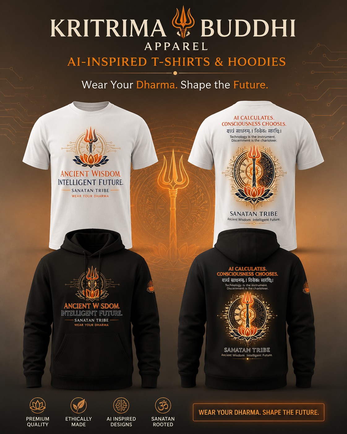 Kritrima Buddhi Apparel — AI-Inspired T-Shirts